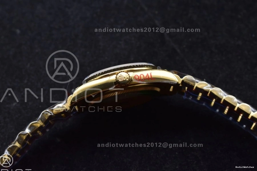 YG Diamond President on 904L Green vr3255 692 Faded V5 Edition (Gain Bracelet DayDate Square with QF Dial Weight) Steel 36 SunProtective Best 1221